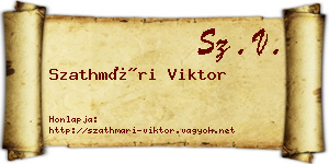Szathmári Viktor névjegykártya