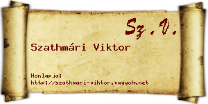 Szathmári Viktor névjegykártya